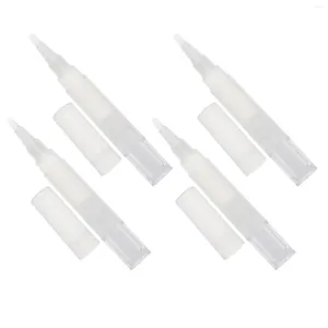 Bouteilles de stockage 4 pièces, stylo de recharge d'eye-liner, applicateurs de maquillage, stylos de vernis à ongles, huile pour cuticules Abs