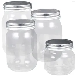 Bouteilles de stockage 4 pièces pot de miel en verre bocaux de confiture de ménage petit distributeur minuscule bouteille scellée maçon scellant à couvercle