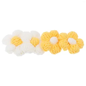 Opslagflessen 4 pc's Koreaanse versie Sieraden Accessoires Haakhaak Sunflower applique doek bloemen ornamenten