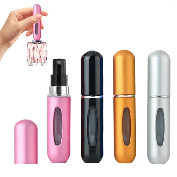 Bouteilles de rangement 4 pcs parfum atomiser rechargeable bouteille de pulvérisation voyage de lotion d'huile de conteneur vide maquillage