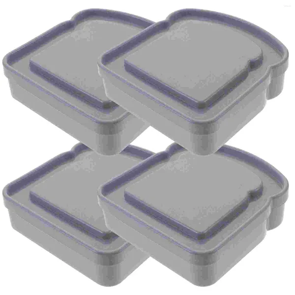 Bouteilles de rangement 4 pcs sandwich box grand conteneur micro-ondes contenants sûrs limpeurs licencies enfants snack crrisur alimentaire pour enfants