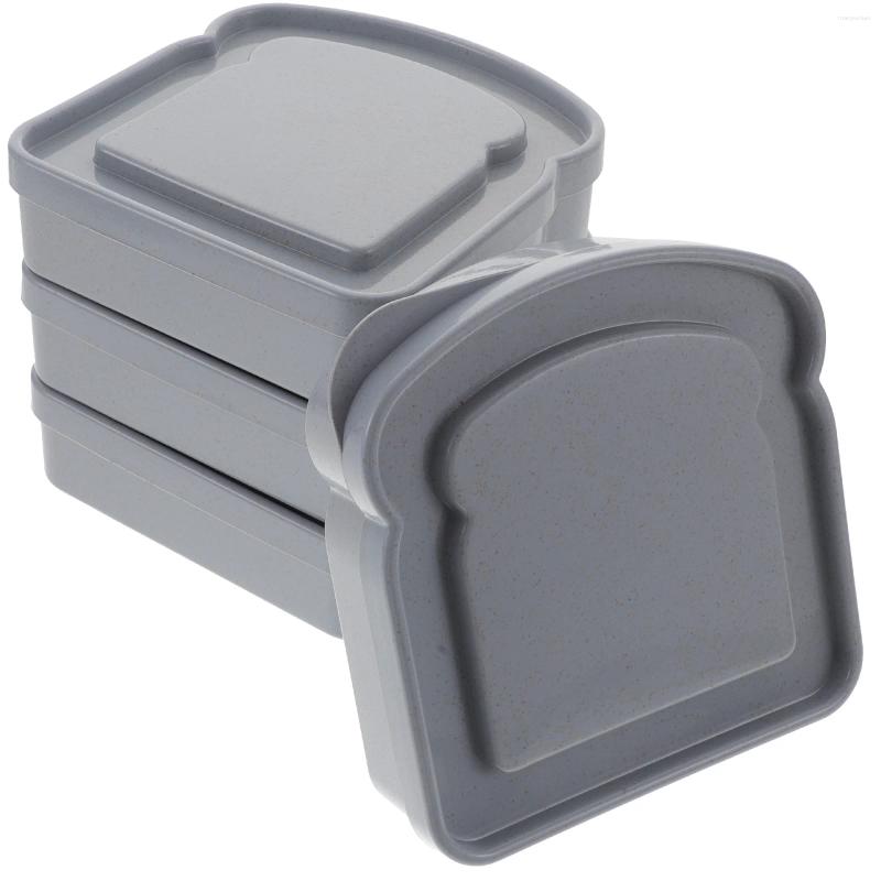 Storage Bottles 4 Pcs Sandwich Box Small Container Snack Containers For Toddlers Lunch Boxes With Cover