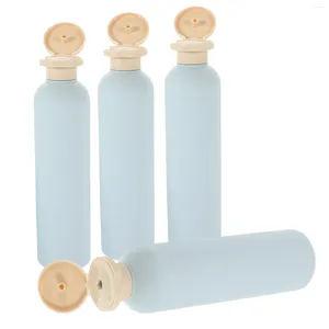 Opslagflessen 4-delige shampoo-dispenser Plastic lege hervulbare lotion met klepdeksels