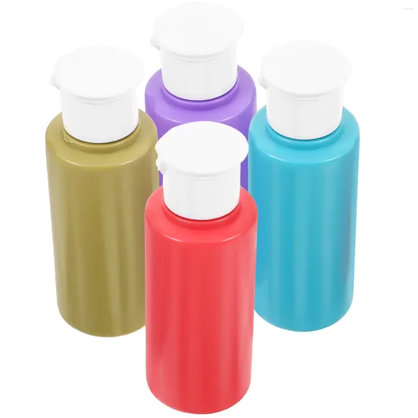 Botellas de almacenamiento 4 PCS Loción portátil Pequeña Botella vacía recargable