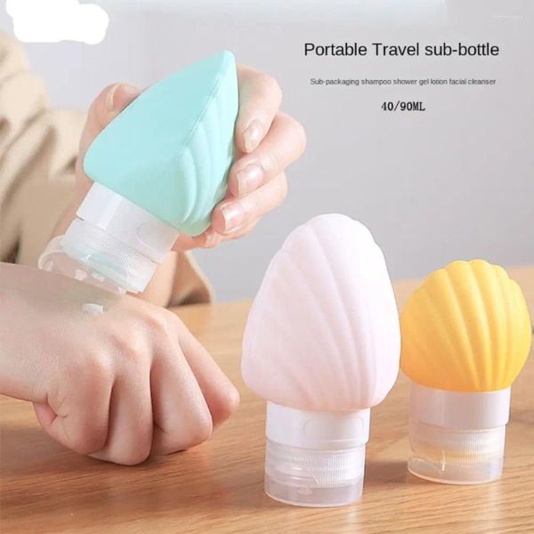 Bouteilles de rangement 40/90 ml shampooing rechargeable bouteille en silicone en silicone