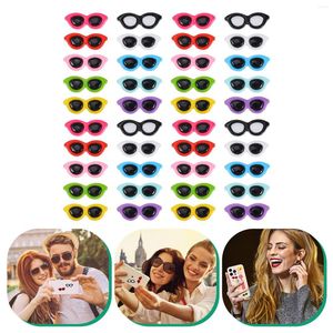 Botellas de almacenamiento 40 PCS Gafas de sol Horquilla Flatback Charm Jewelry Girls Pegatinas redondas Carfts Mini Decor Crafts