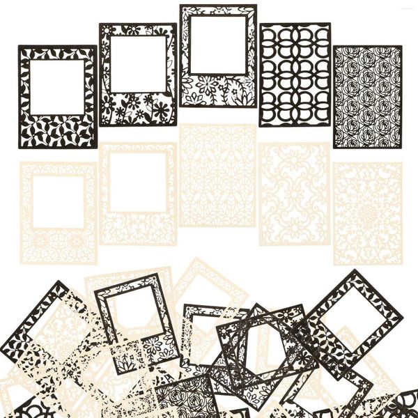 Bouteilles de stockage 40 feuilles Washi Planner Stickers Paper Craft Lace Journaling Notebook Journal Sticker