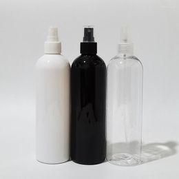 Opslagflessen 400 ml Wit Zwart Plastic Fine Mist Sprayer Bottle 400cc Pet Container Cosmetics Packaging