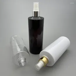 Botellas de almacenamiento 400 ml x 15 cosméticos recargables con bomba de pulverizador de niebla de oro plateado claro blanco marrón para perfume líquido medicina