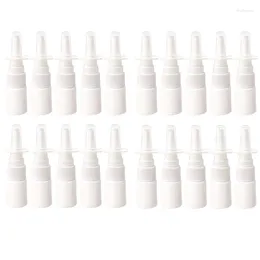 Bouteilles de rangement 40pcs 10 ml bouteille de pulvérisation rechargeable en plastique brume nez pulvérisateur nasal