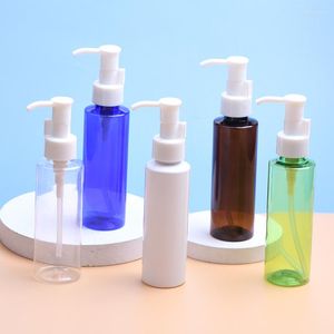 Opslagflessen 40 stks 120 ml lege plastic oliepomp zwarte fles make -up remover speciale nagel douchegel shampoo cosmetische verpakking