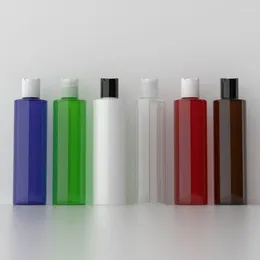 Opslagflessen 40 stks 150 ml leeg bruin plastic met schijfdopnavulbaar voor shampoo douchegel vloeistof soap toner cosmetische verpakking