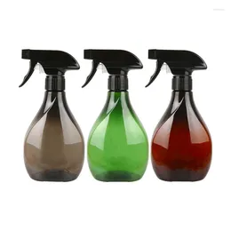 Botellas de almacenamiento 450 ml 3 colores recargables niebla fina peluquería spray botella atomizador barbero vacío agua pro salón peluquería herramienta