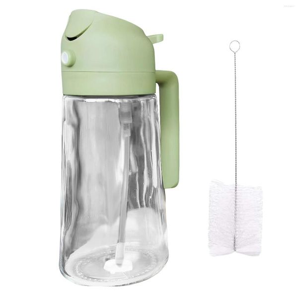 Botellas de almacenamiento Dispensador de aceite de vinagre de 450 ml Fácil de limpiar Botella de aerosol duradera Cocina para barbacoa Aparatos de cocina a prueba de fugas Ensalada con cepillo Freidora de aire