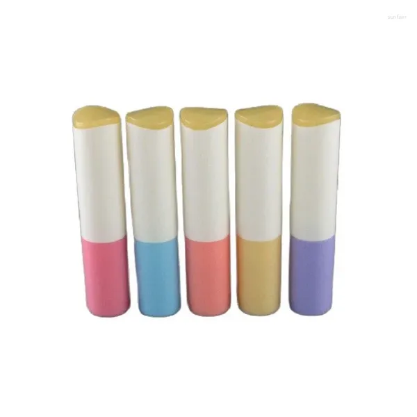 Botellas de almacenamiento 4G 100pcs/Lote Tubo de labio cosmético delgado vacío elegante Llena de lápiz labial de relleno directamente Rouge de bricolaje de plástico