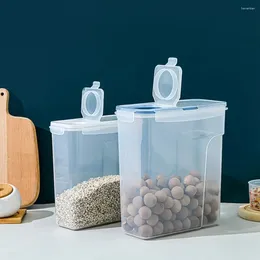 Bouteilles de stockage 4L hermétique conteneur de céréales étanche à l'humidité anti-insectes seau de riz céréales grossières boîte alimentaire réservoir scellé en plastique