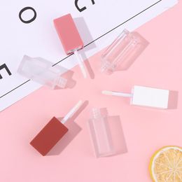 Botellas de almacenamiento de 4ml, contenedor de labios transparente vacío, botella recargable, tubo de lápiz labial cosmético portátil, herramienta de maquillaje, brillo