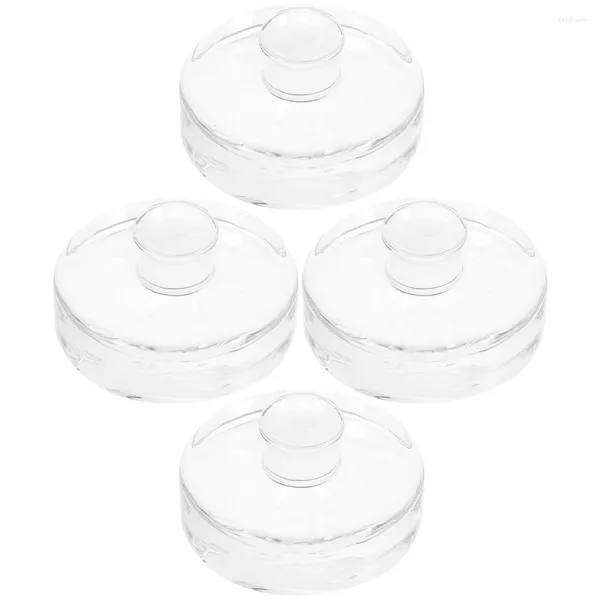 Bouteilles de stockage 4 pièces Compact résistant à l'usure clair utilisation quotidienne Fermentation poids en verre Mason bocaux couvercles pour la cuisine