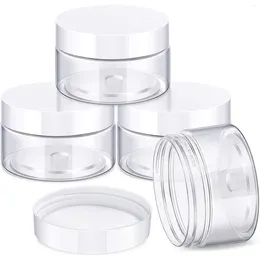 Bouteilles de rangement 4pcs Jar crème 30g / 1 oz à large oreille à l'épreuve des pots de récipient en plastique pour le visage de voyage crème huiles ongles de salves de salves bricolage