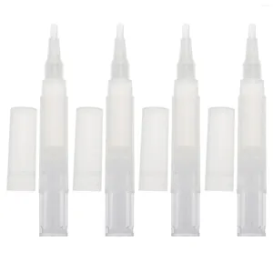 Bouteilles de stockage 4pcs stylo vide cuticule huile applicateur brillant à lèvres conteneur stylos à ongles pour femme