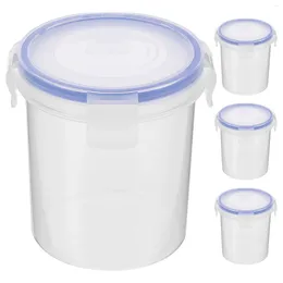 Bouteilles de rangement 4pcs Portable Yogurt Cup Home Breakfast Breakfast Anti-Leak Porridge Practical Fruits Container