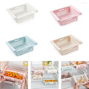 Bouteilles de stockage 4 pièces réfrigérateur tiroirs couche de séparation panier extensible pour organisateur de nourriture conteneur boîte outil de cuisine