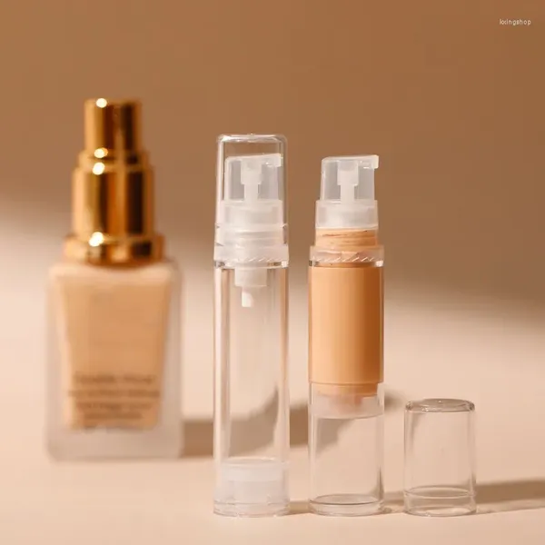 Botellas de almacenamiento 5/10/15 ml Botella de vacío Presiona Foundation Locion Crema de ojos Paquete de viaje Portable Herramienta cosmética de maquillaje recargable portátil