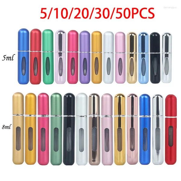 Bouteilles de stockage 5/10/20/30/50 PCS 5 ml 8 ml Mini portable Regilable Perfume Bouteille Recharge Spray Container Container Atomizer en gros pour