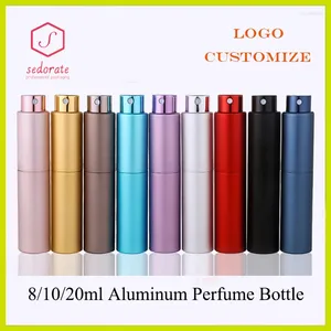 Opslag Flessen 5/10/20/50 Stuks 8 Ml 10 Ml 20 Ml Aluminium Parfum Spray fles Draaien Glas Verstuiver Reizen Tool Refill RS70801