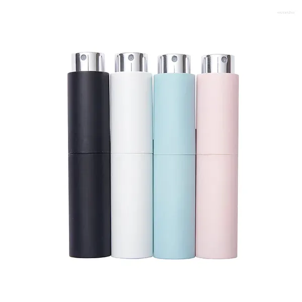 Botellas de almacenamiento 5/30/50pcs10ml Botella de perfume Atomizador de aluminio de aluminio Vacío Contenedor de líquido Cosmética Portable Mini