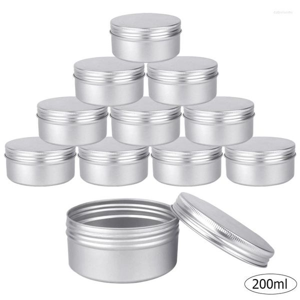 Garrafas de armazenamento 5-30pcs 200ml Recipiente de cosméticos Lip Blam Organizador de maquiagem Vazio Recarregável Jarra de vela de alumínio Metal Tea Can Gift Box