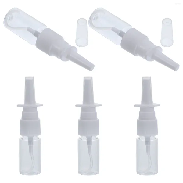 Botellas de almacenamiento 5 PCS 10 ml Portable pulverizador nasal Botella Rhinitis recargable Fina Mist Spray (Dispensador de polvo de la nariz de 10 m