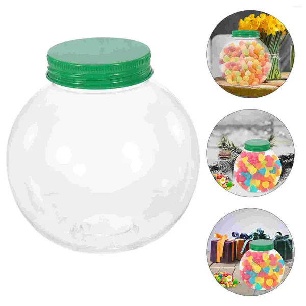 Bouteilles de rangement 5 pcs Jar de Noël Ball Ball Botted Bottle Emballage Pocs Points Traite Plastic Juice Conteners Coffee Party