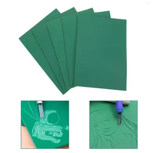 Bouteilles de rangement 5 pcs tampons pour enfants gravure en caoutchouc tasse de cartes de planche à imprimé fournit des plaques de sculpture pour débutants