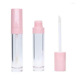 Opslag Flessen 50/100 Stuks Clear Lipgloss Tube Cosmetische Hervulbare Fles Lege Vloeibare Lipstick Buizen 6.5 Ml Ronde plastic Lipgloss
