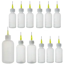 Bouteilles de stockage 50 pièces bouteille d'art 30 ml 50 ml 100 ml pointe d'aiguille colle presser distributeur de flux liquide applicateur récipient de distribution en plastique