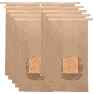 Bouteilles de rangement 50 pcs accessoires accessoires contient les supports de sacs à biscuits sacs d'emballage en papier pain fenêtre claire