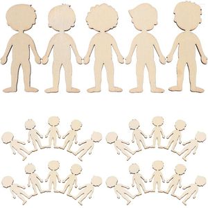 Bouteilles de rangement 50 pcs décorations bébé garçons jouet ornements en bois d'oiseau en bois coupés de figurines inachevées en bois