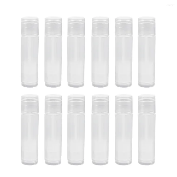 Bouteilles de stockage 50 pièces Tube de rouge à lèvres couvercle de récipient transparent conteneurs vides bouchons de brillant Augmentation