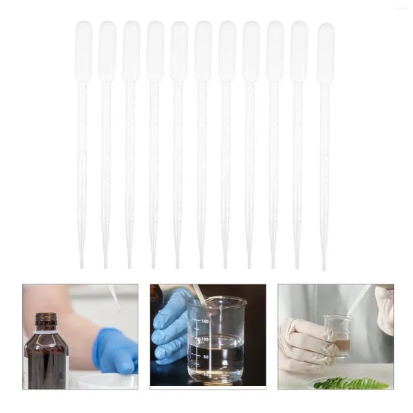 Bouteilles de stockage 50 pièces compte-gouttes en plastique 5ml Pipette compte-gouttes jetables laboratoire de Pipettes