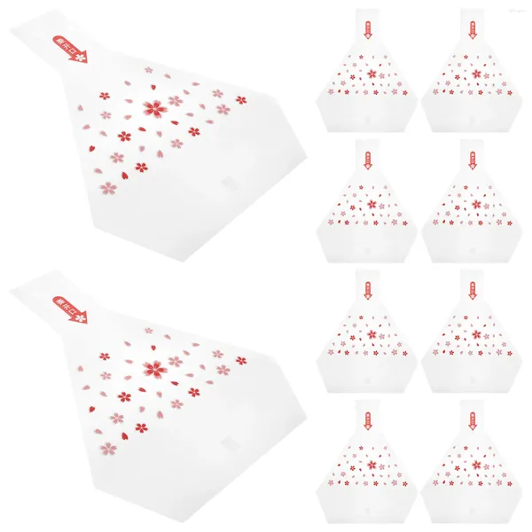 Bouteilles de rangement 50 pcs Rice Ball Emballages Triangle Onigiri Sacs d'emballage Emballage Paper Emballage Boules décoratives jetables