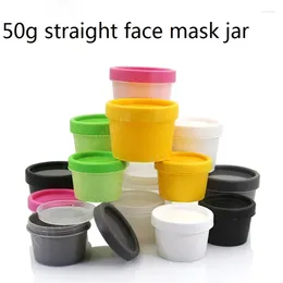 Bouteilles de rangement 50 x 50g Pascing Mask Cream Jars Pot pour le visage pour maquillage portable cosmétique
