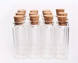 Botellas de almacenamiento 500 x 12 ml transparente pequeño lindo mini tapón de tapón de corcho jarras de vidrio recipientes deseando embarcación