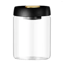 Botellas de almacenamiento 500ml/900 ml de cocina lavable Café de café Graneta alimenticia transparente de agua hermética recipiente de agua resistente al calor
