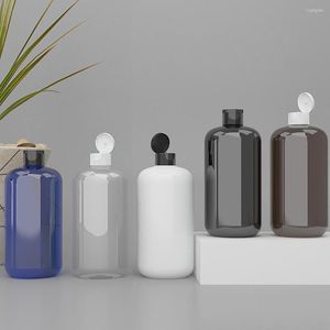 Opslag Flessen 500 ml Lege Flip Cap Plastic Fles Hervulbare Container Voor Douchegel Shampoo Vloeibare Zeep Gezichtsreiniger Cosmetische