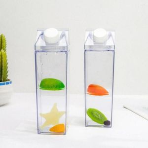 Opslag Flessen 500 ml Melkpak Waterfles lekvrije Koude Plastic Sport Kruik Clear Waterkoker Cup Thuis keuken Accessoires