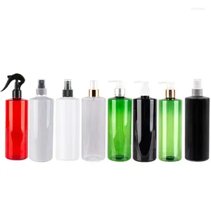 Bouteilles de stockage 500ml bouteille de lotion en plastique shampooing gel douche huile PET rechargeable ensemble familial pompe de pulvérisation cosmétique