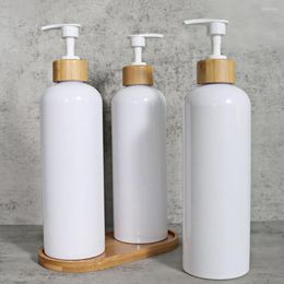 Botellas de almacenamiento de 500ml, útil dispensador de jabón corporal, bomba antideslizante de jabón ligero, botella de champú a presión de gran capacidad