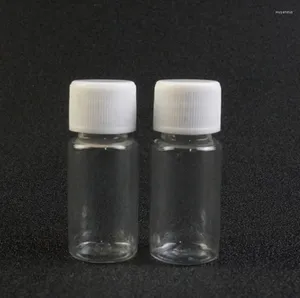 Bouteilles de rangement 500pcs 10 ml de joint transparent vide bouteille vide en plastique en plastique de compagnie de poudre solide réactif réactif réactif