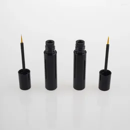 Bouteilles de rangement 500pcs 3,5 g de stylo en plastique vide pour eyeliner liquide bouteille de cosmétique noire avec pince 3,5 ml tube